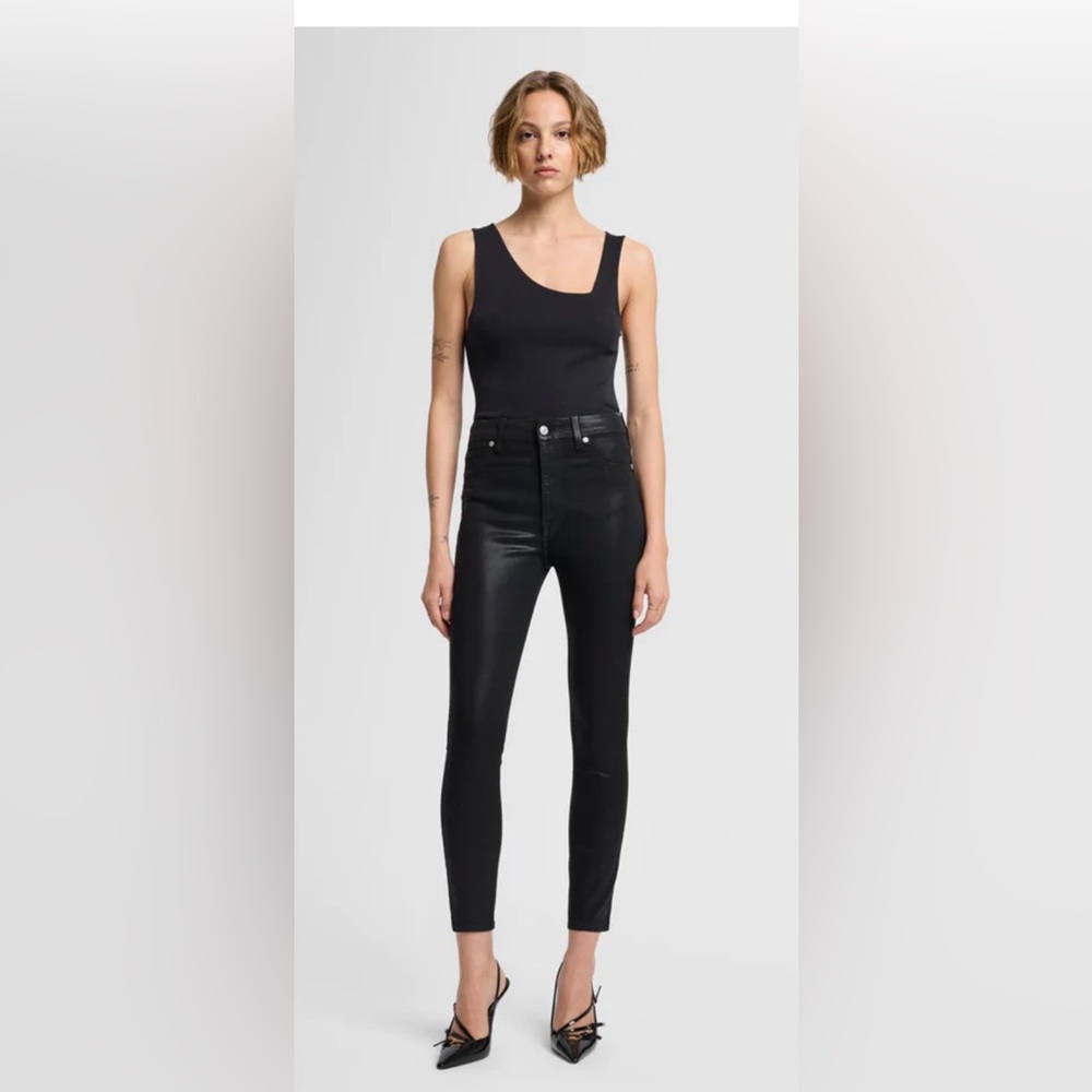 7 for all mankind Black High Rise skinny ankle fit Jeans  size 28